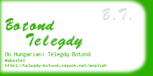 botond telegdy business card